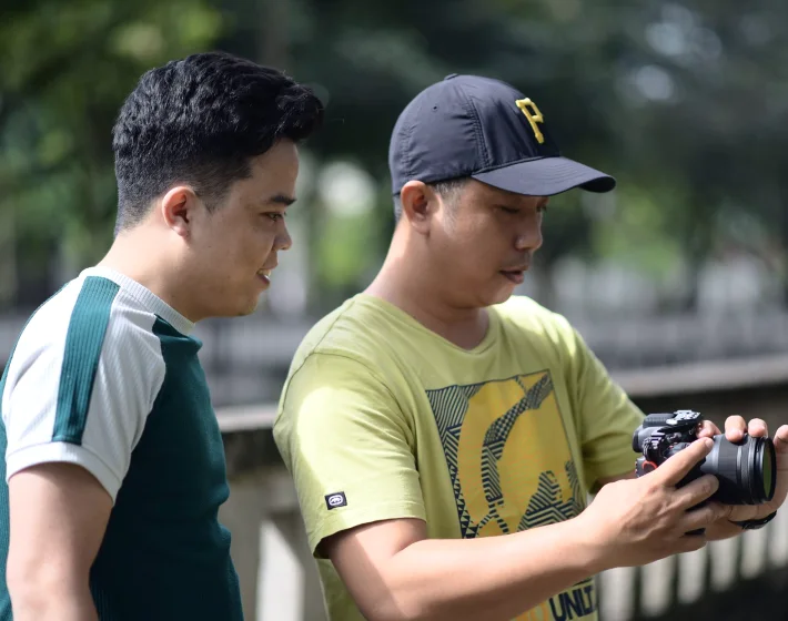 Reviewing footage with a mentor